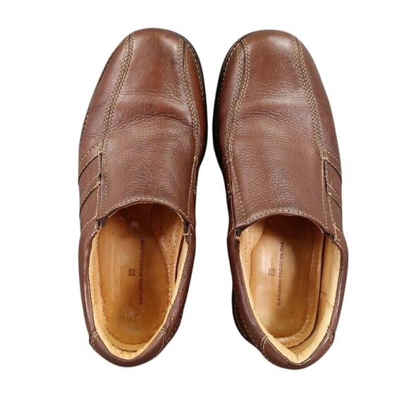 Sandro Moscoloni Shoes Mens 9 Slip On Classic Bike Toe Leather Comfort Flexible main image 15